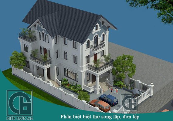 Cách phân biệt: Biệt thự đơn lập, biệt thự song lập