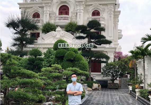 Thiết kế biệt thự lâu đài sang trọng của anh Tiến tại Hưng Yên
