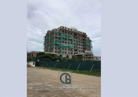 Tiến độ công trình khách sạn tân cổ điển tại Cửa Lò - Nghệ An