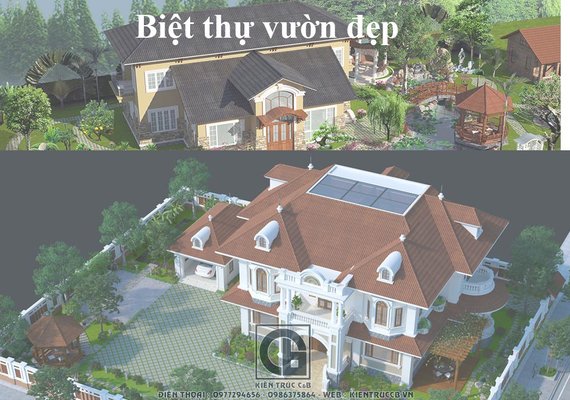 Tổng hợp mẫu biệt thự nhà vườn 2 tầng đẹp nhất Việt Nam