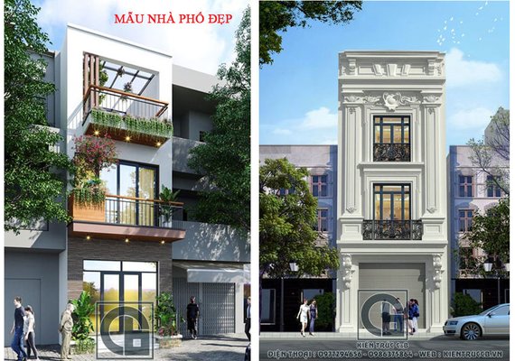 Mẫu thiết kế nhà phố đẹp mặt tiền 5m