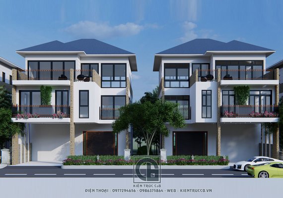 Tư vấn thiết kế biệt thự đơn lập 3 tầng kết hợp cho thuê