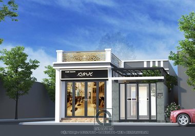 Mẫu nhà cấp 4 kết hợp kinh doanh phong cách hiện đại