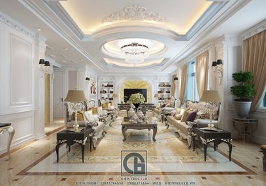 Những Mẫu thiết kế nội thất phòng khách biệt thự đẹp