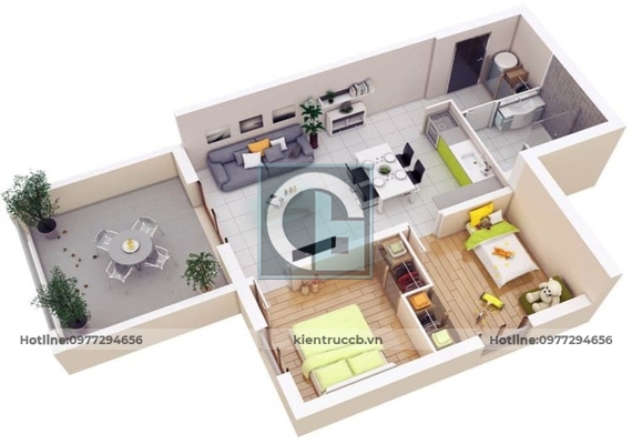 Chi phí thiết kế nội thất căn hộ chung cư với diện tích 80 m2