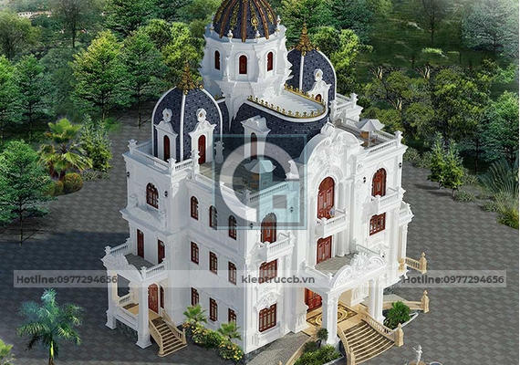 Phong cách thiết kế biệt thự 3 tầng cổ điển chuẩn Châu Âu