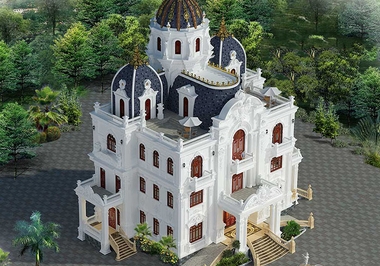 Phong cách thiết kế biệt thự 3 tầng cổ điển chuẩn Châu Âu