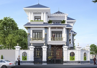 TƯ VẤN XÂY DỰNG BIỆT THỰ 3 TẦNG TÂN CỔ ĐIỂN MÁI NHẬT