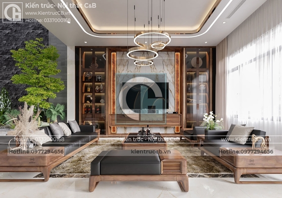 5 Ý TƯỞNG THIẾT KẾ NỘI THẤT PHÒNG KHÁCH BIỆT THỰ HIỆN ĐẠI