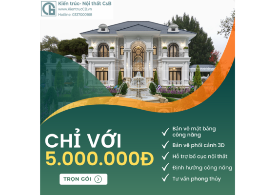 CHỈ 5 TRIỆU ĐỒNG CHO BẢN THIẾT KẾ NHÀ VÀ PHỐI CẢNH 3D