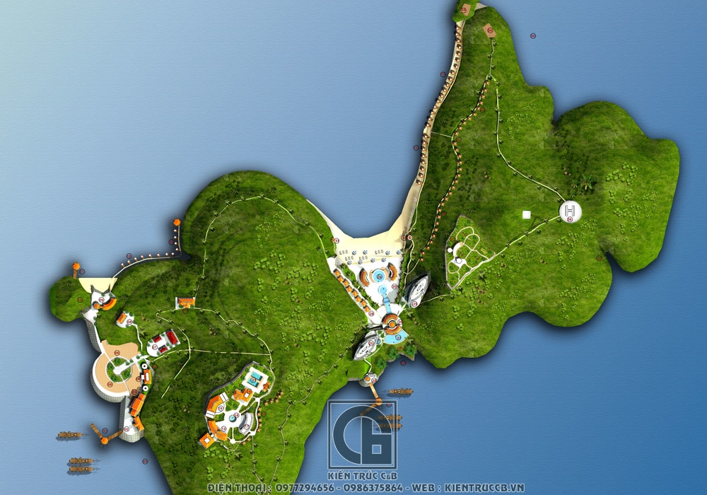 Phương án quy hoạch cảnh quan khu vực đảo Song Ngư