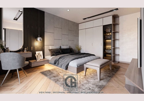 Ấn tượng với mẫu nội thất hiện đại cho phòng ngủ Master