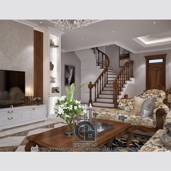 Thiết kế nội thất tân cổ điển cho Phòng khách thêm lung linh