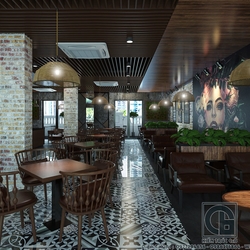 Mẫu thiết kế nội thất nhà hàng, quán cà phê hiện đại