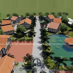 Thiết kế quy hoạch khu nghỉ dưỡng đẳng cấp với quần thể bungalow resort sang trọng