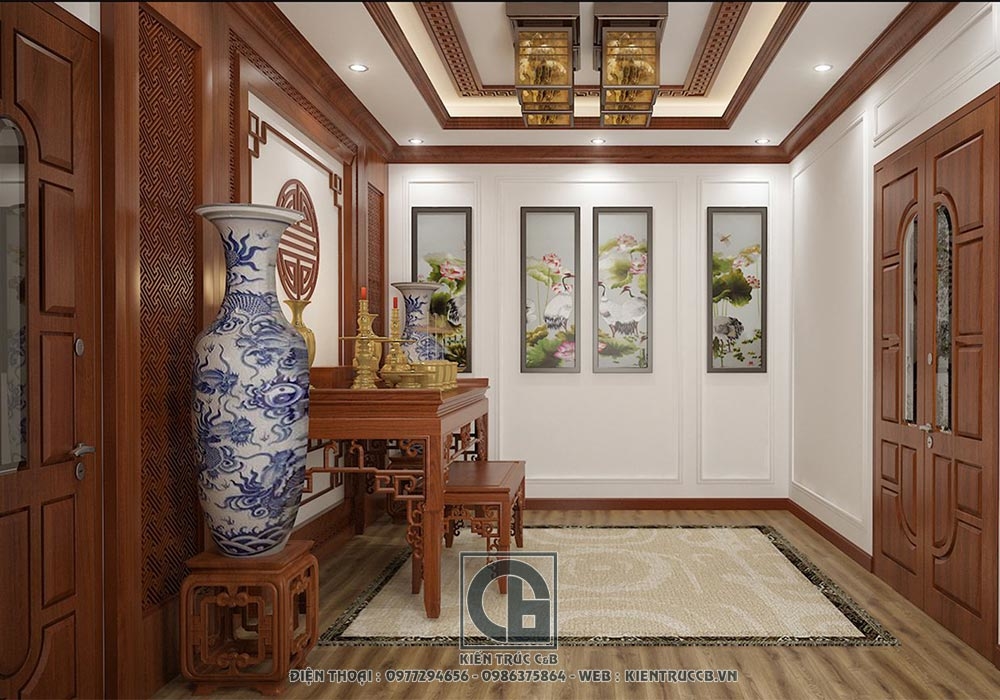 Mẫu thiết kế nội thất tân cổ điển đẹp mê hồn biệt thự chú Sang - TP. Ninh Bình