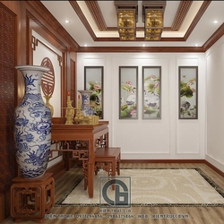 mẫu thiết kế nội thất tân cổ điển biệt thự chú Sang
