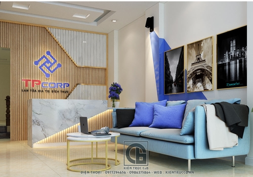 Mẫu thiết kế nội thất văn phòng làm việc kết hợp showroom