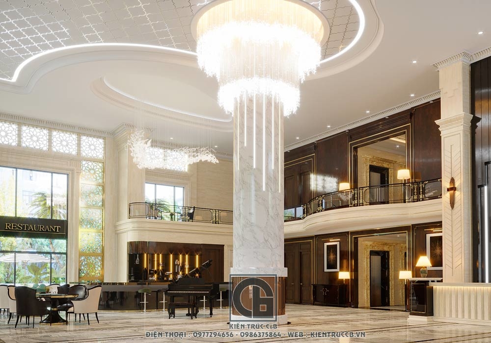 Mẫu thiết kế nội thất khách sạn cao cấp phong cách hiện đại