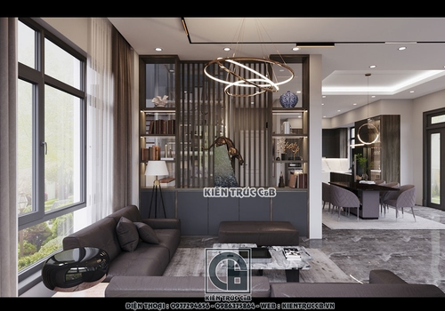 Chiêm ngưỡng nội thất hiện đại, sang trọng trong mẫu biệt thự hiện đại 3 tầng ở Thái Bình.