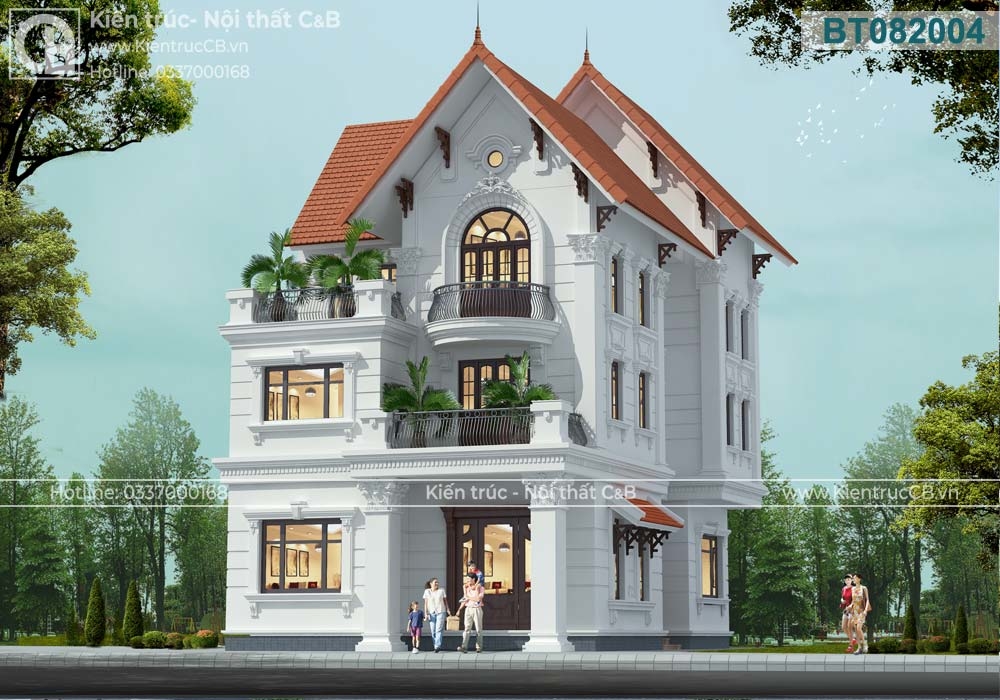 Nhà 3 tầng mái thái đẹp 5x14 anh Tý ở Đồng Nai M160