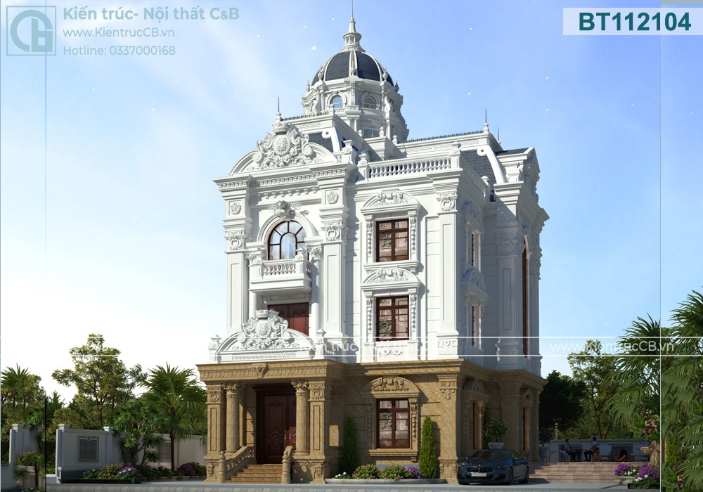 Nét đẹp xa hoa, quý phái trong mẫu biệt thự đẹp tân cổ điển kiểu lâu đài ở thành phố Nam Định