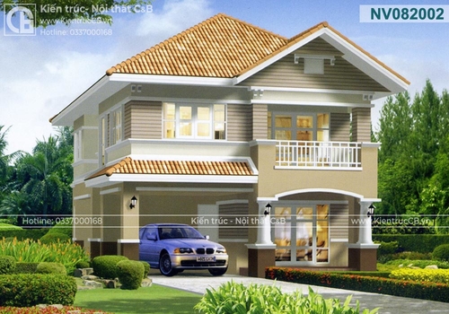 Mẫu thiết kế nhà vườn đẹp 2 tầng (MSP: NV082002)