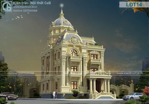 Thiết kế lâu đài đẹp phong cách cổ điển nổi bật giữa thành phố Ninh Bình