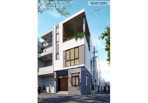 Mẫu thiết kế nhà ống mặt tiền 5m (CĐT: Anh Vinh - Hoài Đức)