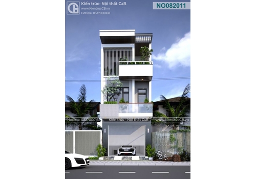 Mẫu nhà ống 3 tầng kết hợp kinh doanh (MSP: NO082011)