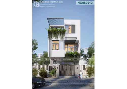 Mẫu nhà ống 3 tầng kiểu hộp (MSP: NO082012)