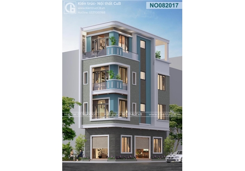 Thiết kế nhà ống 4 tầng hiện đại đẹp (MSP: NO082017)