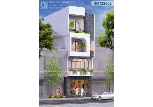 Mẫu thiết kế nhà ống 4 tầng ấn tượng (MSP:NO122002)