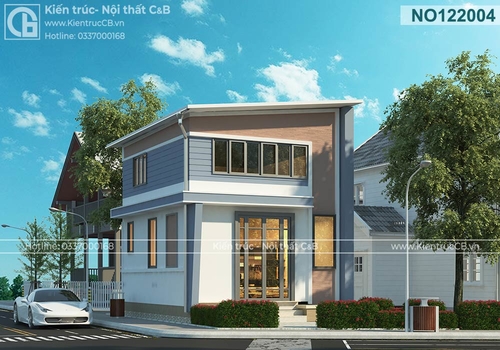 Mẫu nhà ống 30m2 2 tầng hiện đại (MSP: NO122004)