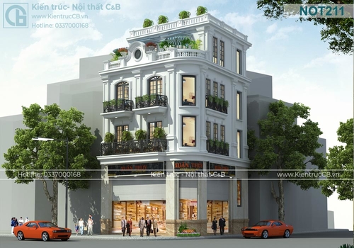 Thiết kế nhà phố Xuân Thủy 2 mặt tiền kết hợp cho thuê