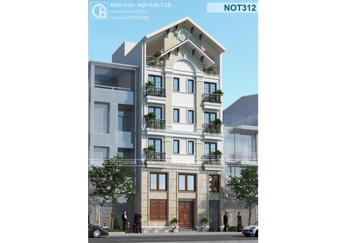 Kết hợp homestay và nhà ở trong thiết kế nhà phố đẹp 6 tầng