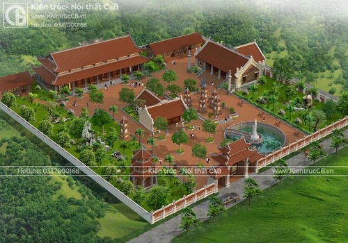 Thiết kế kiến trúc chùa Phúc Khánh – Nam Từ Liêm – Hà Nội