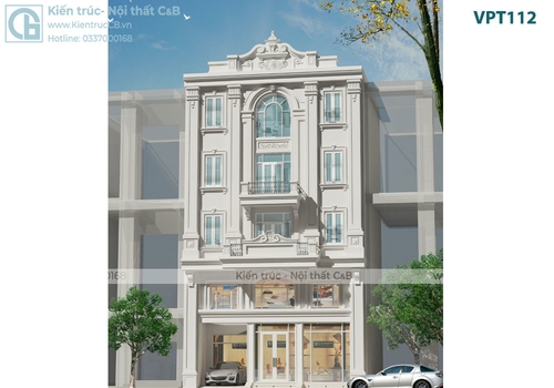 Mẫu thiết kế văn phòng cho thuê phong cách kiến trúc tân cổ điển
