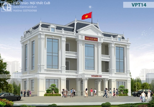 Kiến trúc tân cổ điển trong thiết kế Nhà văn hóa Quận Cầu Giấy (Phương án 2)