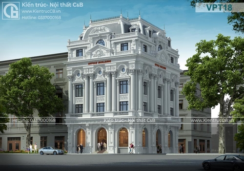 Thiết kế tòa nhà văn phòng 2 mặt tiền mới nhất năm 2019