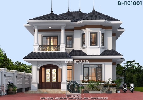 Lối phong cách năng động, hiện đại trong mẫu biệt thự 2 tầng ở Hải Dương