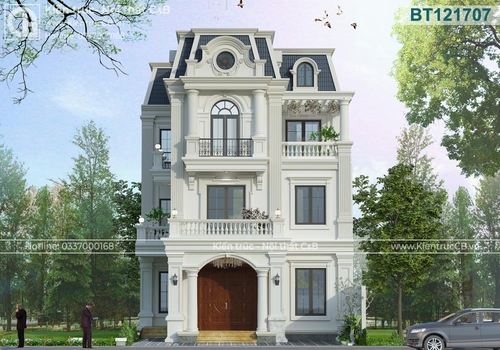 Mẫu biệt thự 3 tầng tân cổ điển với vẻ đẹp nhẹ nhàng, quý phái