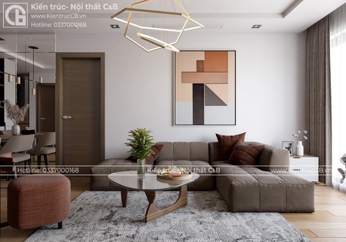 Thiết kế nội thất chung cư phong cách hiện đại, trẻ trung ở Hà Nội