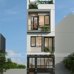 Thiết kế nhà phố 4 tầng theo phong cách hiện đại năng động ở Hà Nội