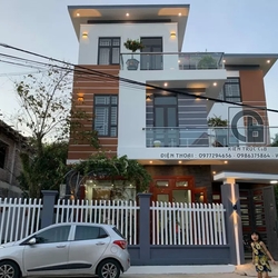 Hoàn thiện mẫu biệt thự hiện đại 3 tầng chữ L nhà cô Hoa ở Ninh Bình