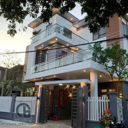 Hoàn thiện mẫu biệt thự hiện đại 3 tầng chữ L nhà cô Hoa ở Ninh Bình
