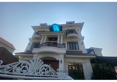 Hoàn thiện mẫu biệt thự tân cổ điển 3 tầng mái Nhật tại Hưng Yên