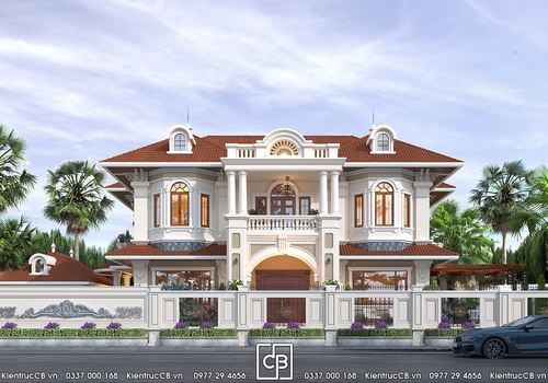 Vẻ đẹp sang trọng và thanh nhã từ thiết kế biệt thự tân cổ điển mái Nhật 2 tầng