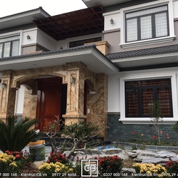 Mẫu biệt thự 2 tầng mái Nhật hiện đại sang trọng ở Sóc Sơn, Hà Nội