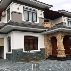 Mẫu biệt thự 2 tầng mái Nhật hiện đại sang trọng ở Sóc Sơn, Hà Nội